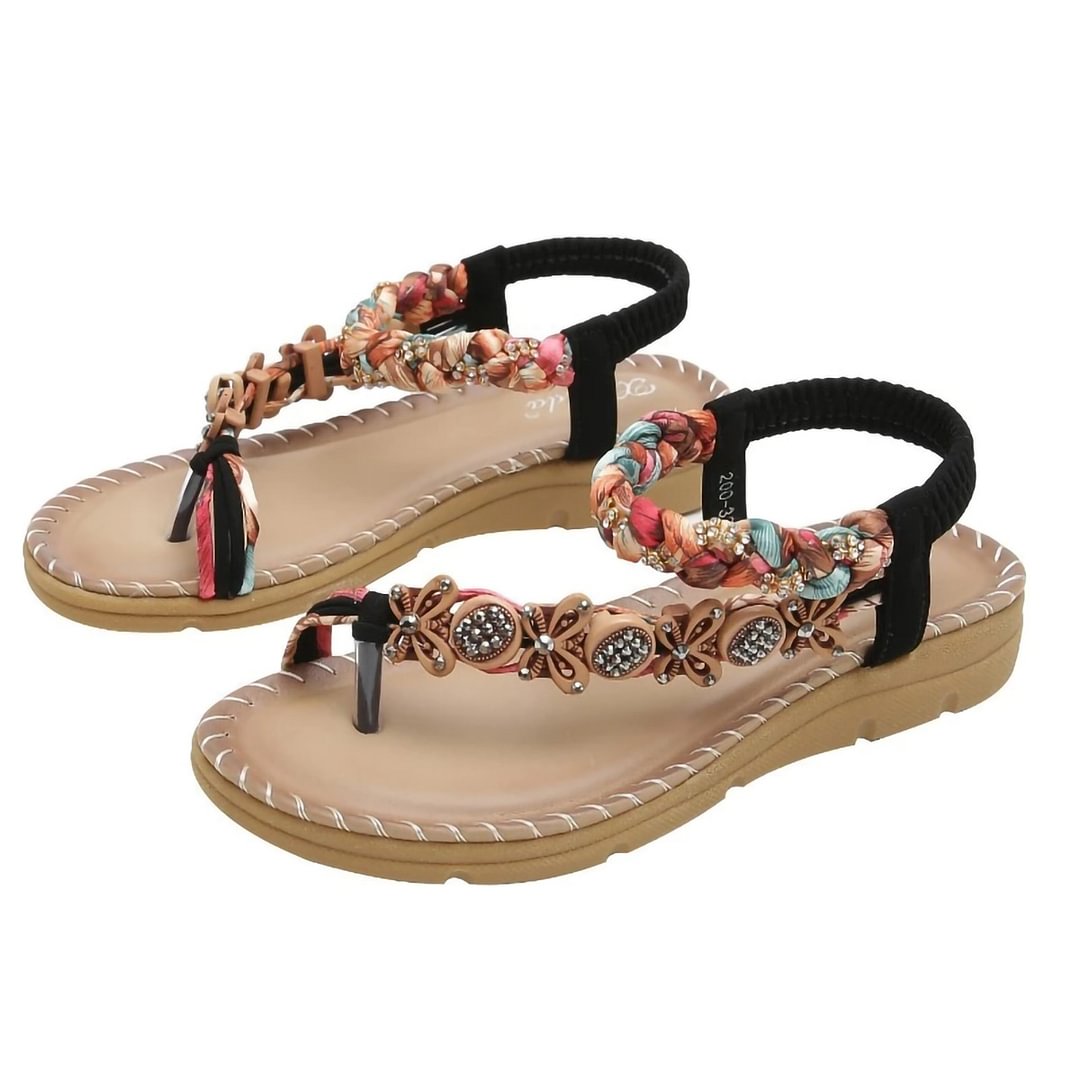 Letclo™  New Bohemian Ethnic Style Thick-soled Fashion Casual Sandals letclo Letclo