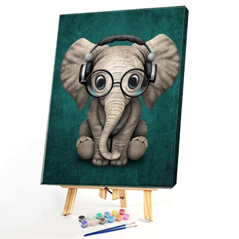 

40*50CM - Paint By Numbers - Music Elephant, 501 Original