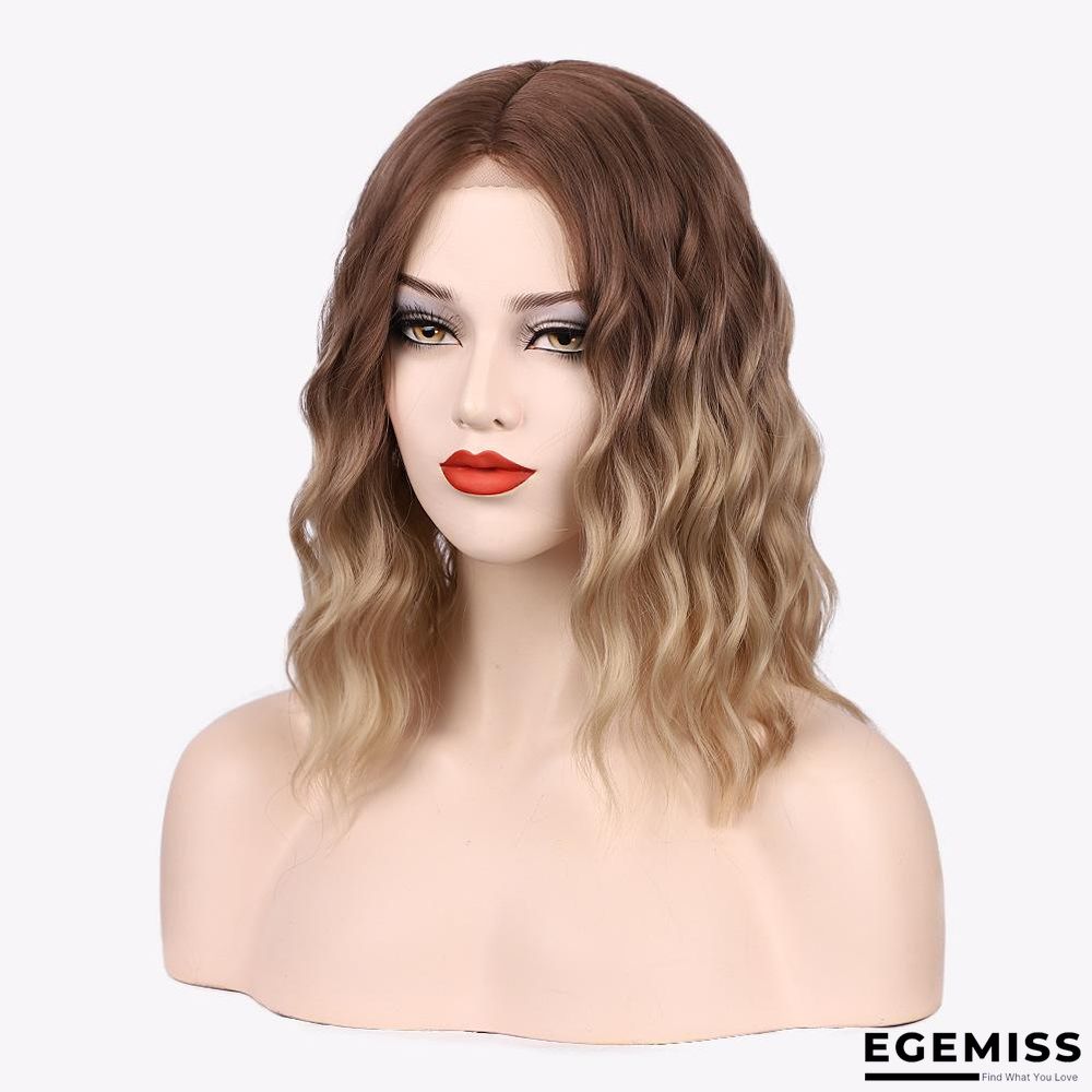 Chemical Fiber Wigs Ladies' Short Curly Hair Hoods Lace Wigs Hair Covers | EGEMISS
