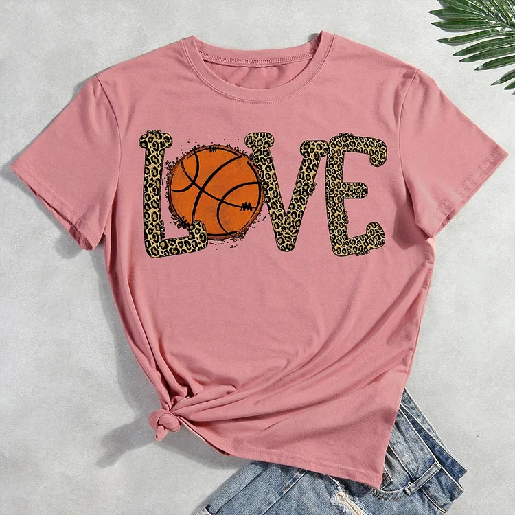 AL™ Love Leopard basketball  T-shirt Tee -011954-Annaletters