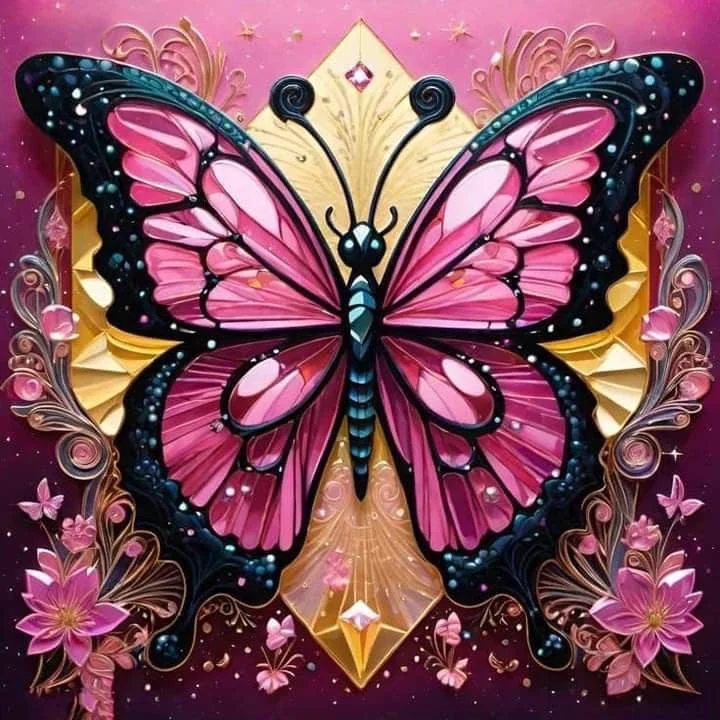 Full Round Diamond Painting - Butterfly(Canvas|40*40cm)