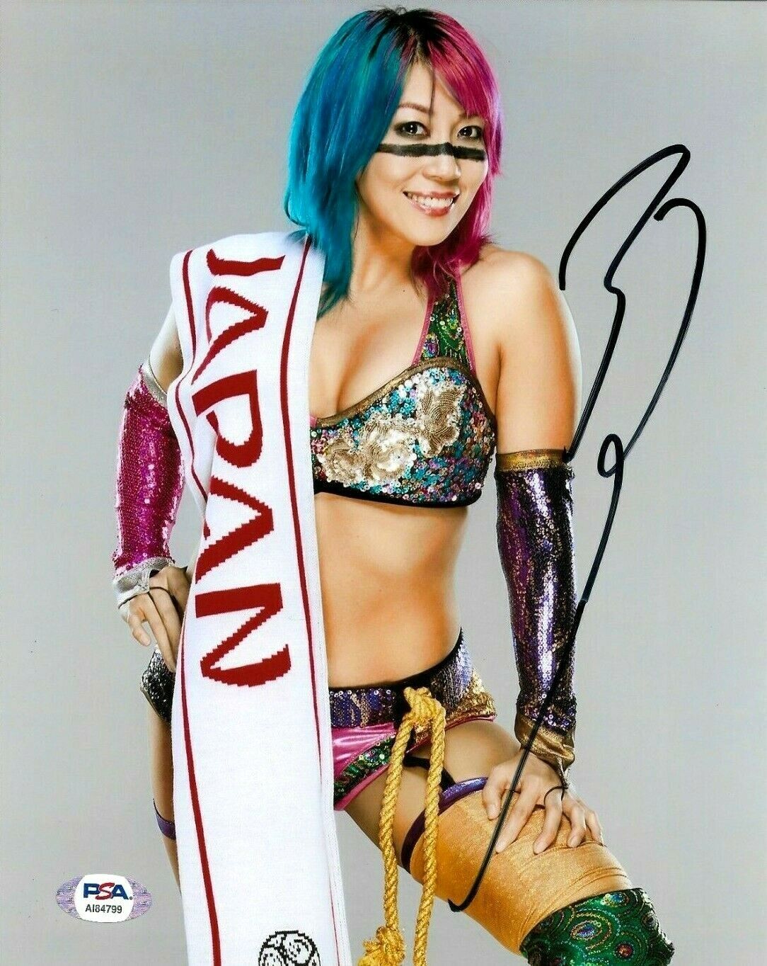 WWE ASUKA HAND SIGNED AUTOGRAPHED 8X10 Photo Poster painting WITH PROOF AND PSA DNA COA 9