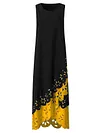 Women's A-Line Dress Maxi long Dress - Sleeveless Floral Hole Summer U Neck Plus Size Hot Casual vacation dresses  White Purple Blushing Pink Gold Light Blue S M L XL XXL 3XL 4XL 5XL
