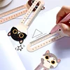 (US Only)6pcs Cartoon Animal Pattern 2D/Flat DIY Diamond Painting Ruler Bookmark Set