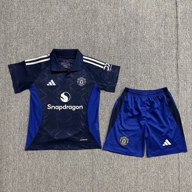 24/25 Manchester United Away Kids Kit Football Jersey Thai Quality