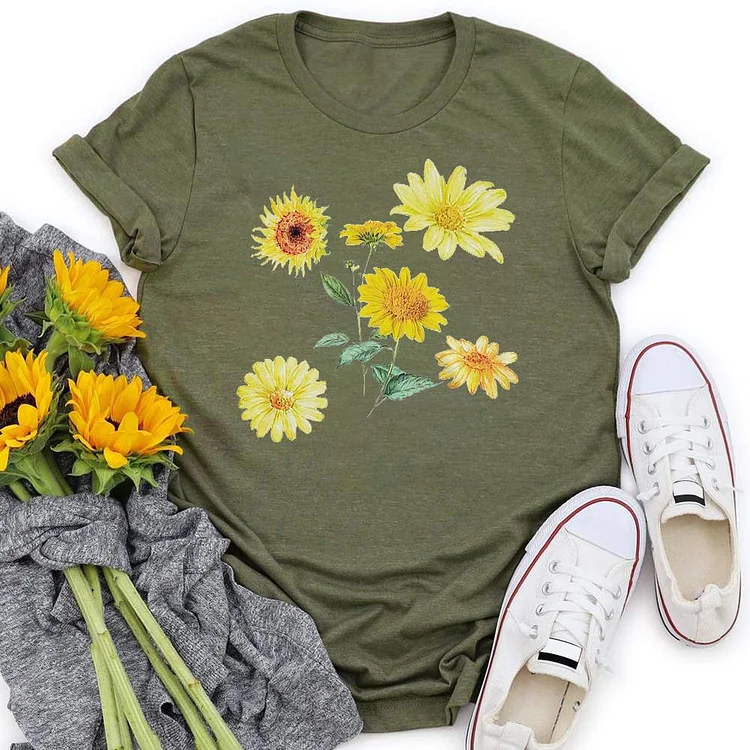 Sunflower T-Shirt Tee - 01683-Annaletters