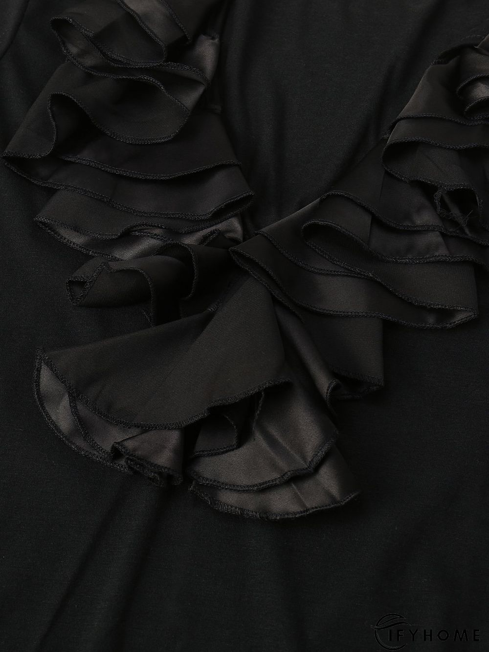 Black Long Sleeve Vintage Top | IFYHOME