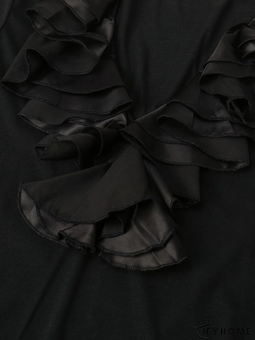 Black Long Sleeve Vintage Top | IFYHOME