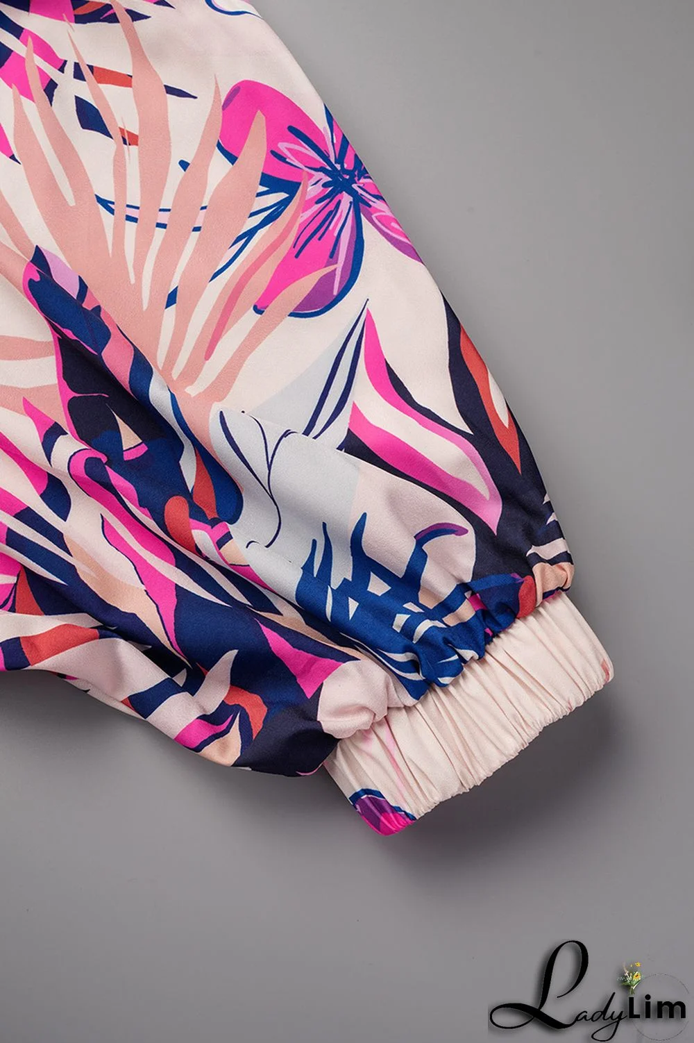 Rose Red Casual Print Backless Off the Shoulder Lantern Dress Dresses