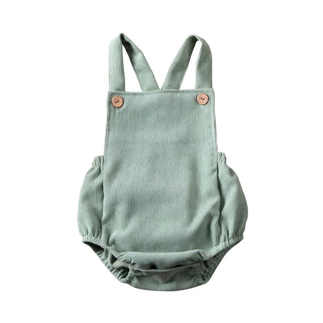 2020 Baby Summer Clothing Newborn Infant Baby Boy Girls Bodysuit Jumpsuit Corduroy Clothes Backless Outfits