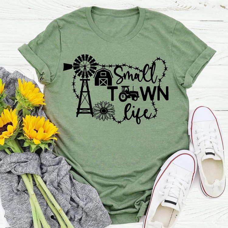 ANB - small town life village life Retro Tee -04153