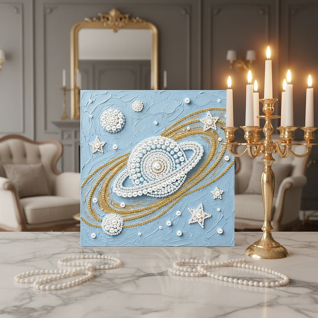 Starry Sky - DIY Pearl Diamond Art Kit With Frame 25*25cm