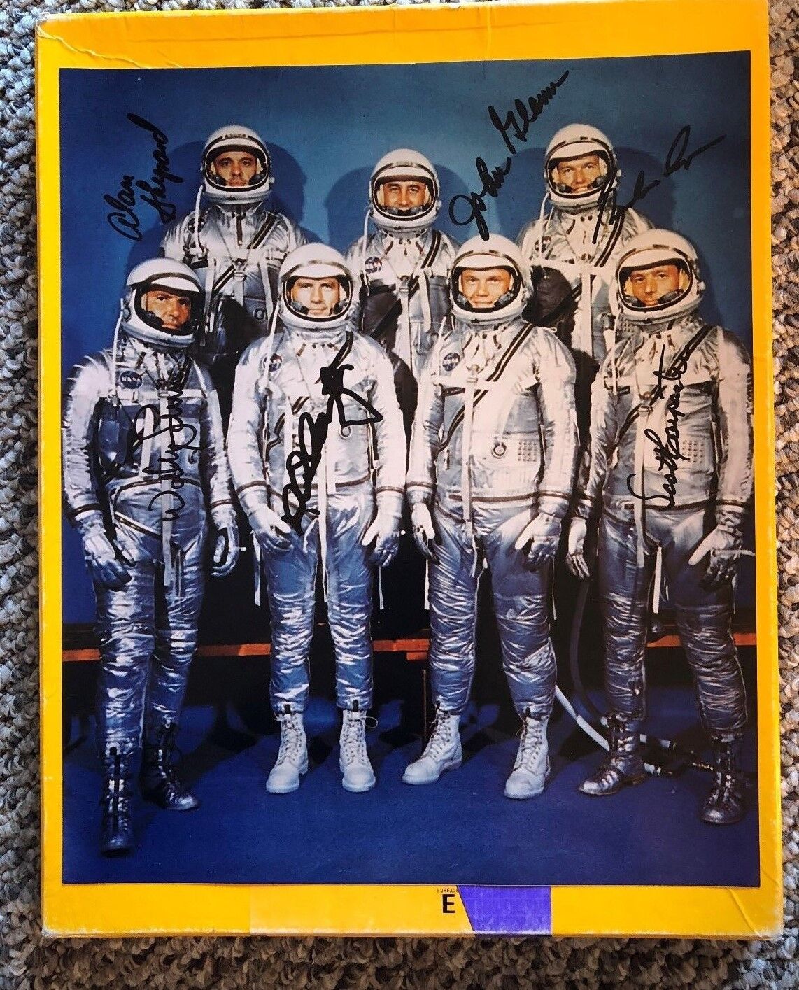 MERCURY 7 SIGNED 11 X 14 ASTRONAUTS Photo Poster painting JSA FULL LETTER