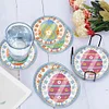 6pcs Easter DIY Diamond Painting Waterproof Coasters
