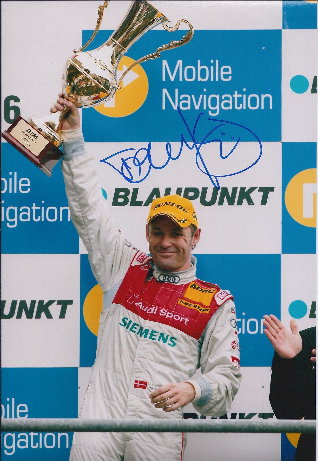 Tom KRISTENSEN SIGNED DTM AUDI Race Winner AUTOGRAPH 12x8 Photo Poster painting AFTAL COA