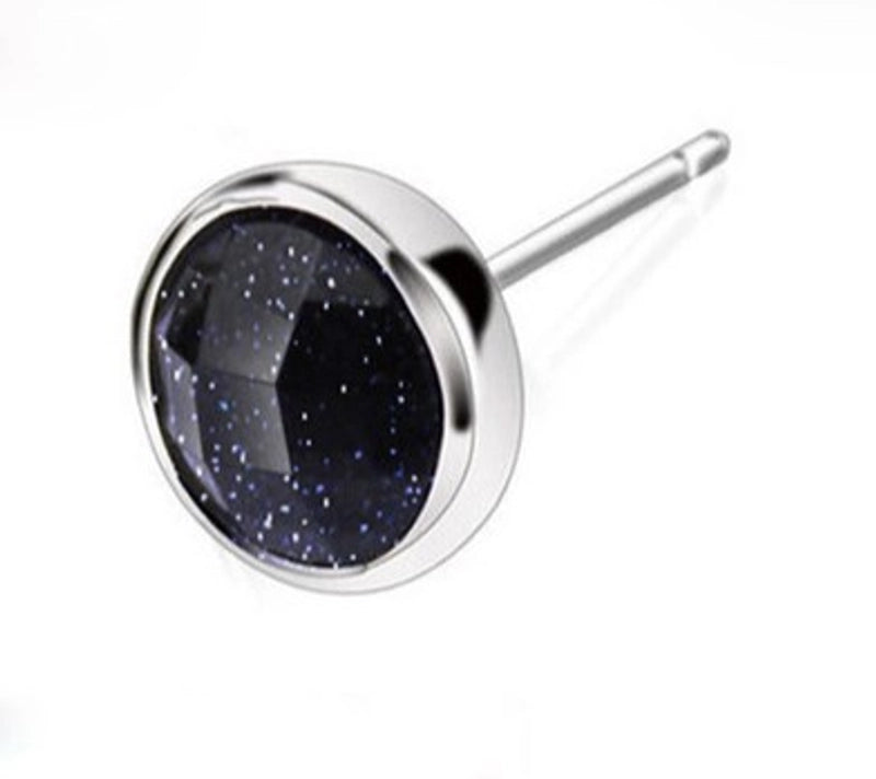 1 Piece Minimalist Geometric Plating Inlay Copper Stone Ear Studs