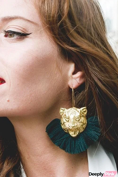 Tiger Tassels Earrings