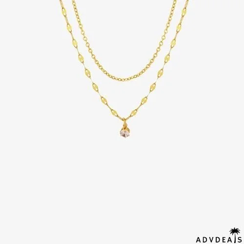 Titanium Steel Double-Layered Necklace