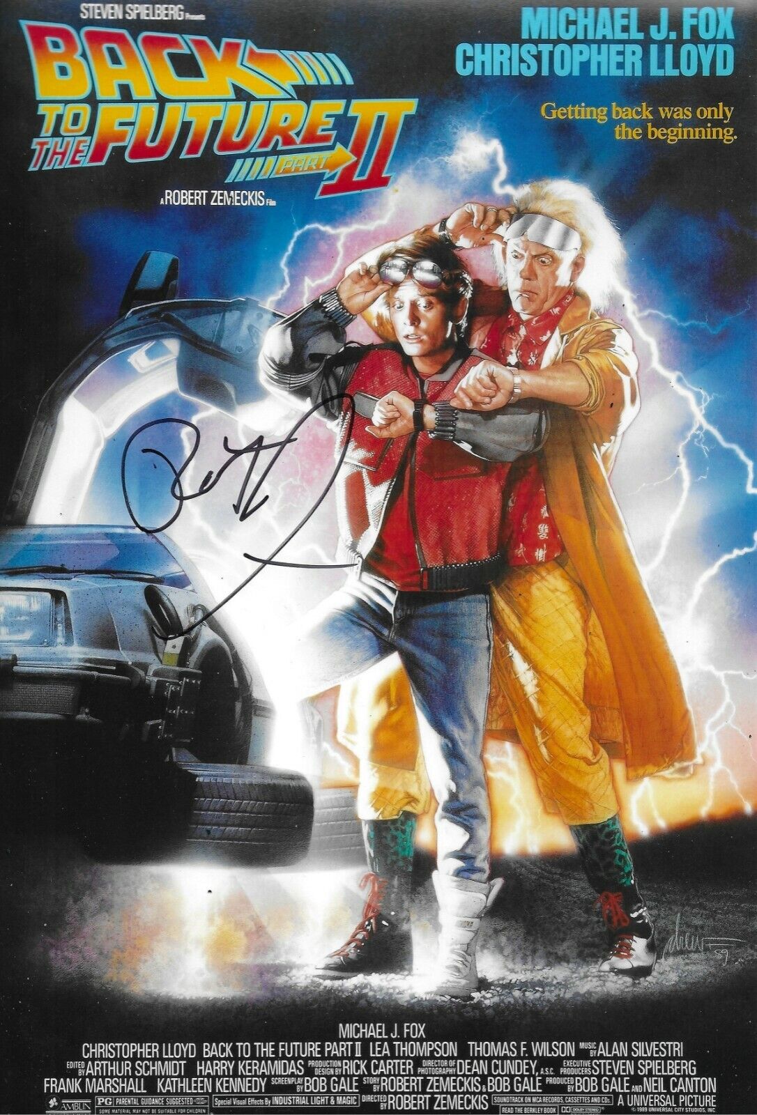 Robert Zemeckis Signed Back To The Future Part 2 12x8 Photo Poster painting AFTAL