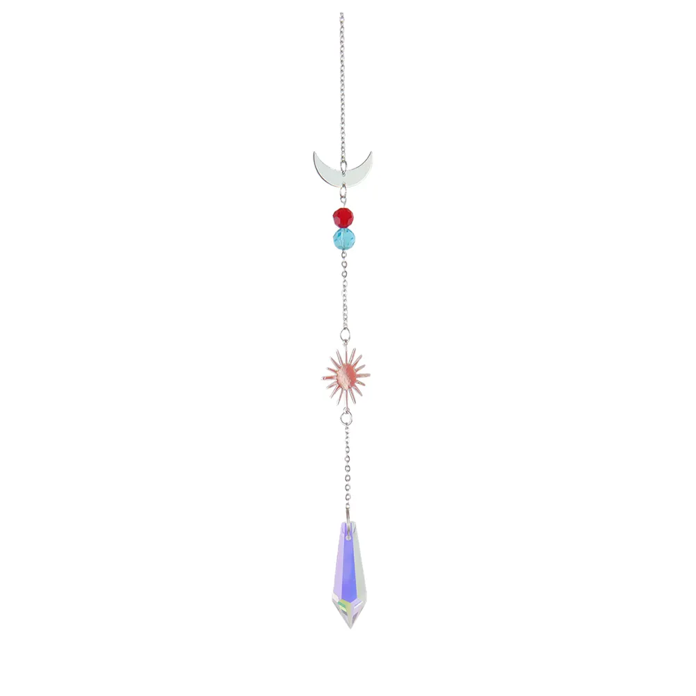 Wind Chime Crystal Catcher Hanging Ornaments Moon Prisms Home Room Pendant