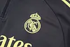 Joyfball 2025/2026 Real Madrid Half-Pull Training Suit Dark grey Football Shirt 1:1 Thai Quality