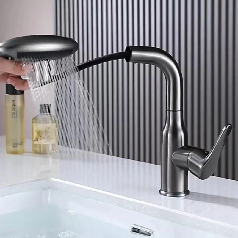 Single-Handle Modern Stainless Steel Flying Saucer Bath Shower Faucet Multifunctional Space Rain Jet Hot Cold Bathroom Villa