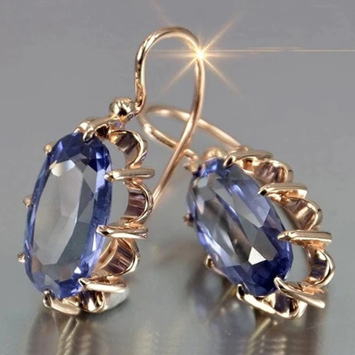 Vintage Blue Zirconia Earrings