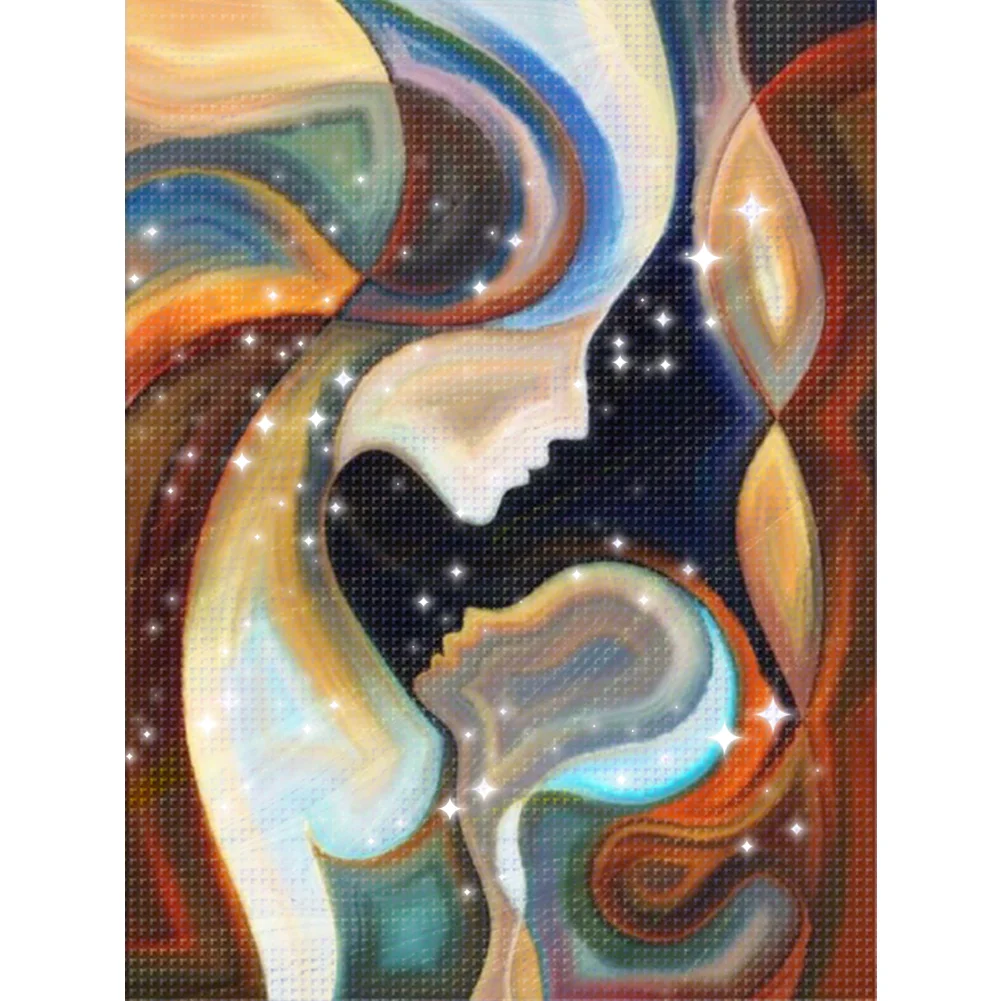 9CT Full Stamped Cross Stitch Bead Embroidery- Figure(Canvas|30*40CM)