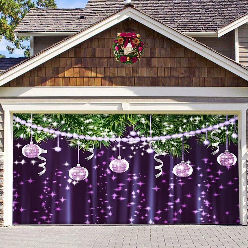 Amethyst Christmas Ball garage door banner ornament