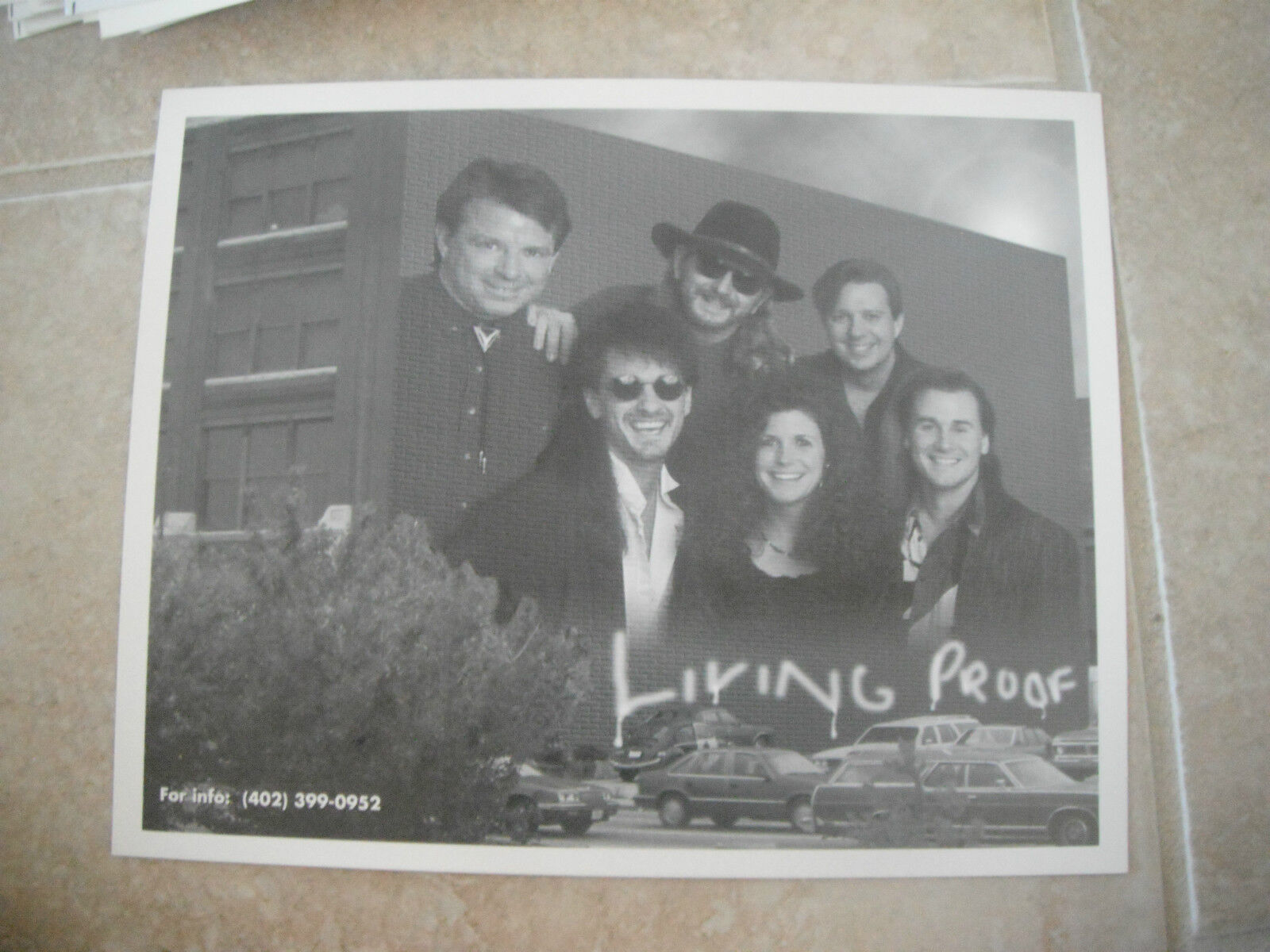 Living Proof Country Music Band B&W 8x10 Promo Photo Poster painting Picture