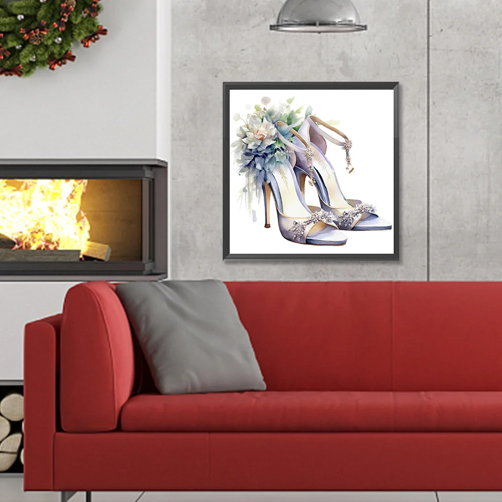 Diamond Painting - Full Round Drill - Flower High Heels(Canvas|30*30cm)