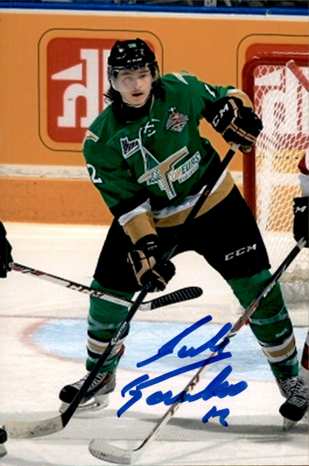 Julien Gauthier SIGNED autographed 4x6 Photo Poster painting VAL D'OR FOREURS / NEW YORK RANGERS