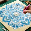 DIY Pearl Painting Blue Mandala for Home Decor with Frame(30*30cm)