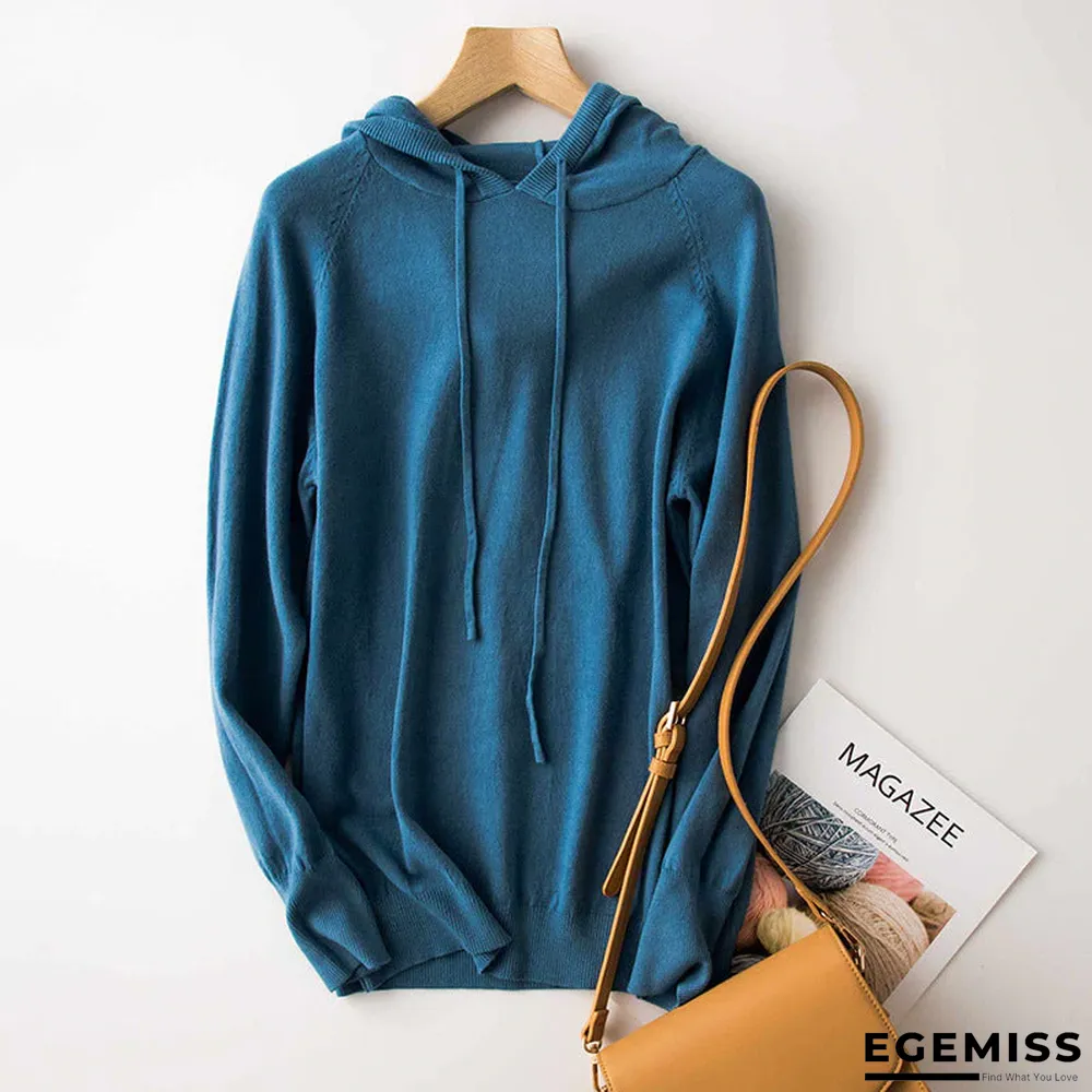 Gray Casual Hoodie Cotton-Blend Long Sleeve Sweaters Suits | EGEMISS