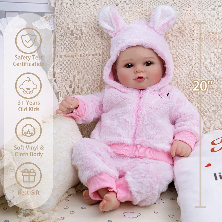 Real Lifelike Realistic 20'' Reborn Infant Baby Girl Doll That Look ...