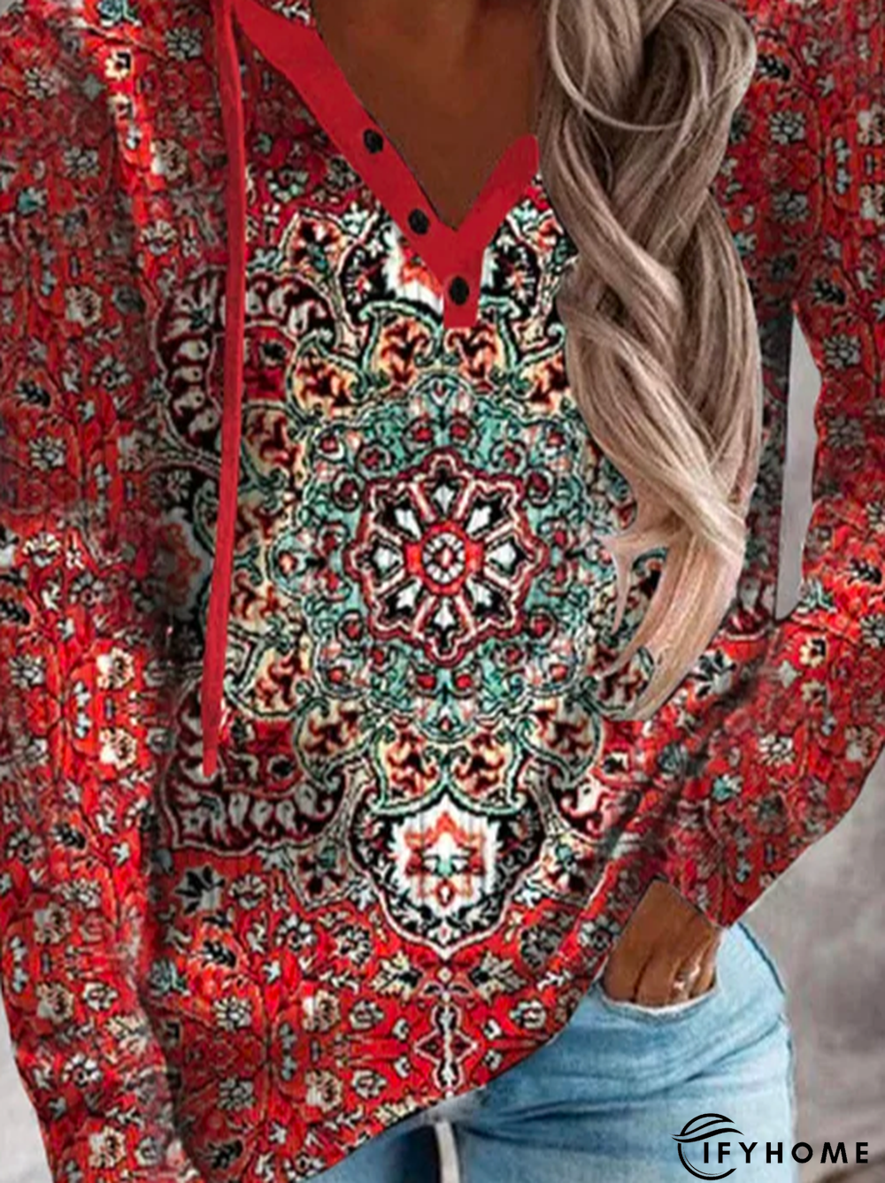 Hoodie Loose Casual Ethnic Sweatshirt | IFYHOME