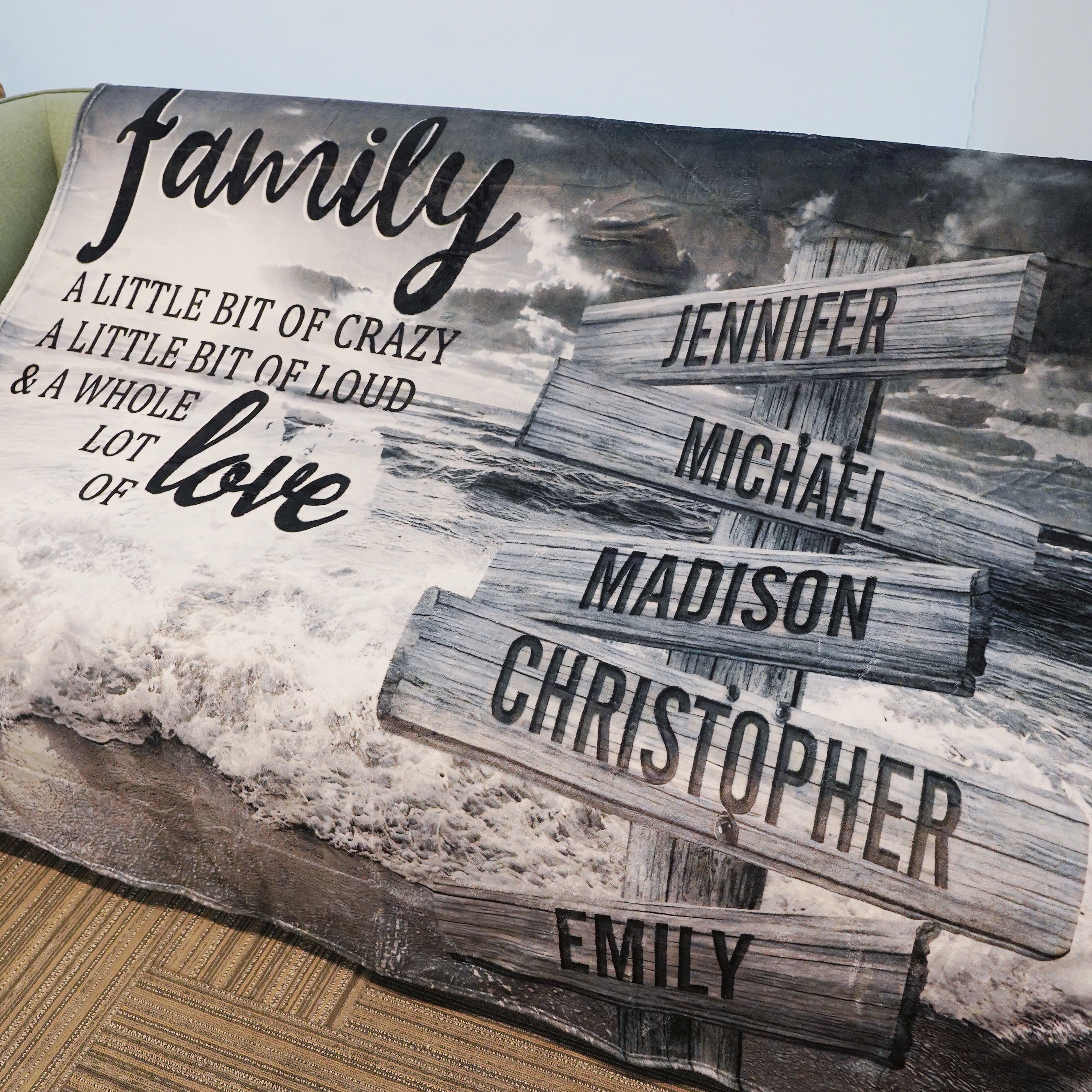 Loveyoufancy Coast Sunset A Little Whole Lot of Love Multi-Names Blanket