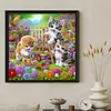Garden Cat Special Shaped 5D DIY Partial Drill Diamonds Dots Gem Art Kits 11.81 X11.81inch Diamond Dots Paintings Diamonds Paintings Gem Art for Adults Beginners Home Decor