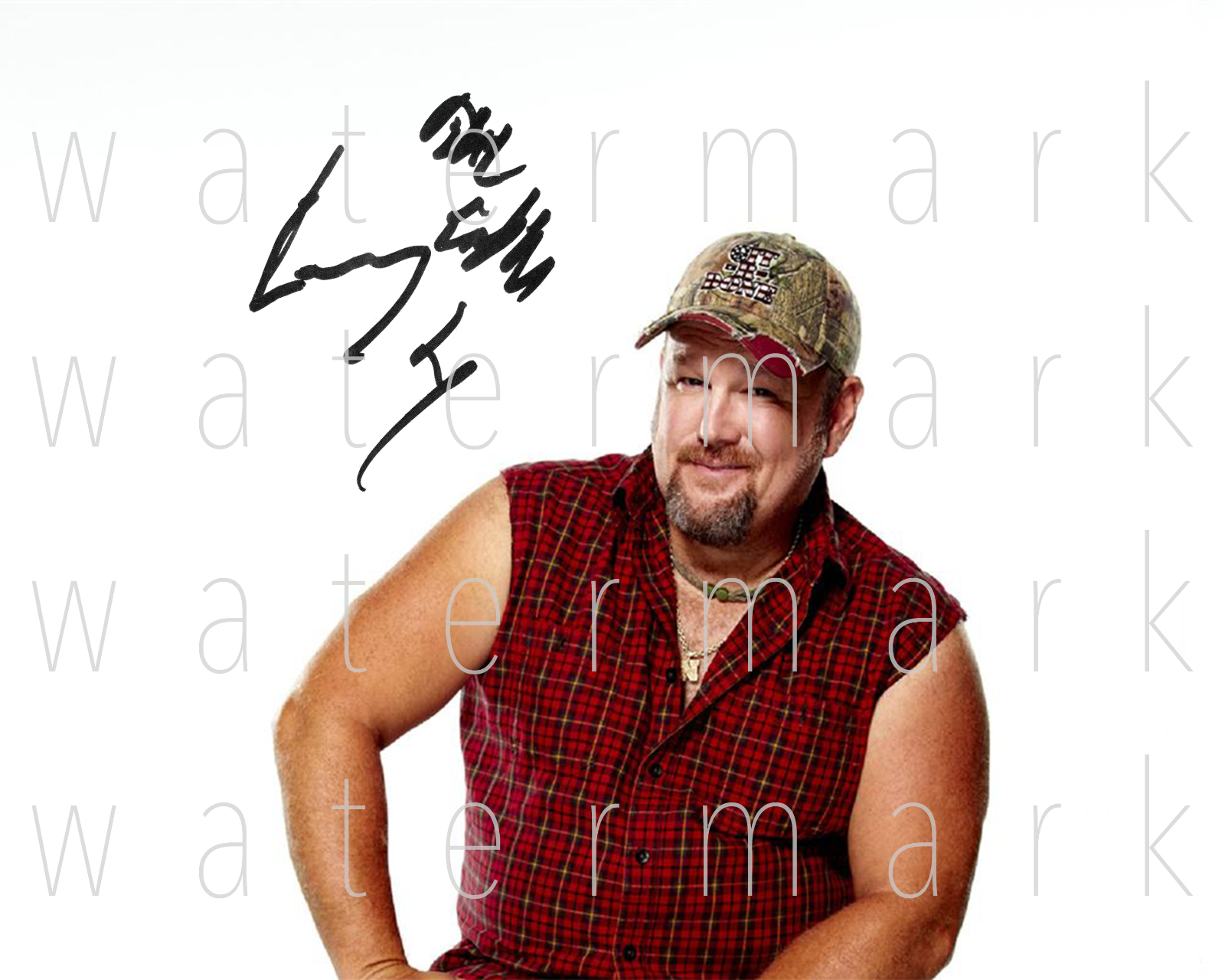 Larry the Cable Guy Blue Collar signed 8X10 print Photo Poster painting poster autograph RP