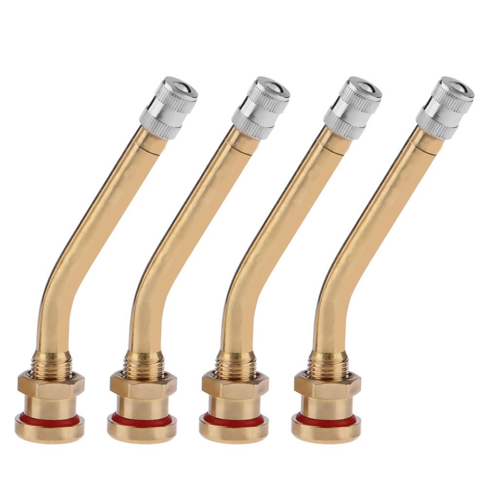 

4pcs Brass Truck Tire Valve Stems for V3.20.4 9.7mm Hole Aluminum Wheel Rim, 501 Original