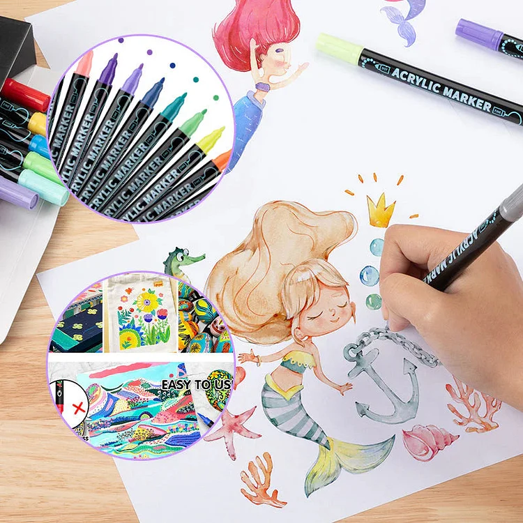 🔥Dual Tip Acrylic Paint Pen Marker