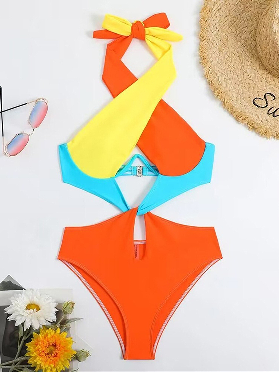 Hoakwheels 2025 Push Up One Piece Women Swimsuit Solid Monokini Front Cross Swimwear Bathing Swimming Suit Female Summer Beachwear Bodysuit