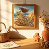 Seaside Golden Gown Lady Special Shaped 5D DIY Partial Drill Diamond Painting Kits 30x30cm Diamond Art Kit for Adults Home Decor