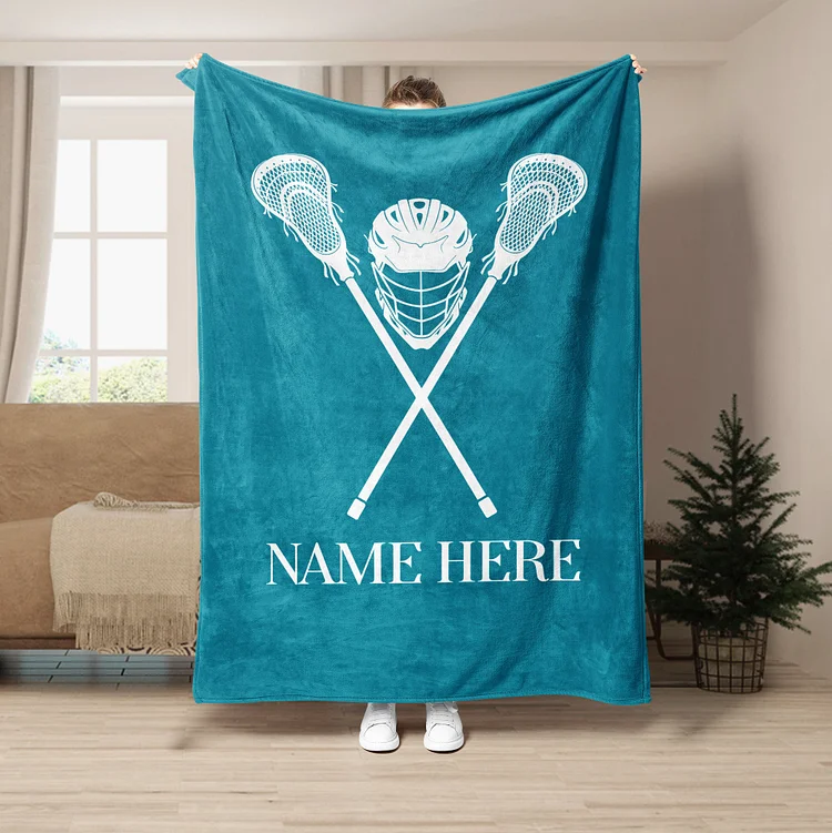 Personalized Lovely lacrosse Blanket for Comfort & Unique | BKKid62[personalized name blankets][custom name blankets]