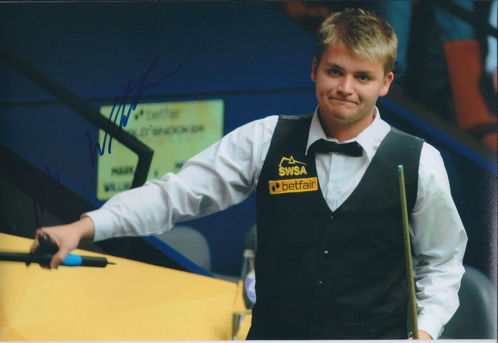 Michael WHITE SIGNED Photo Poster painting Autograph COA AFTAL SNOOKER Sheffield Crucible RARE