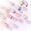 Lovely Painting Pink Flower Butterfly Beads DIY Jewelry Accessories