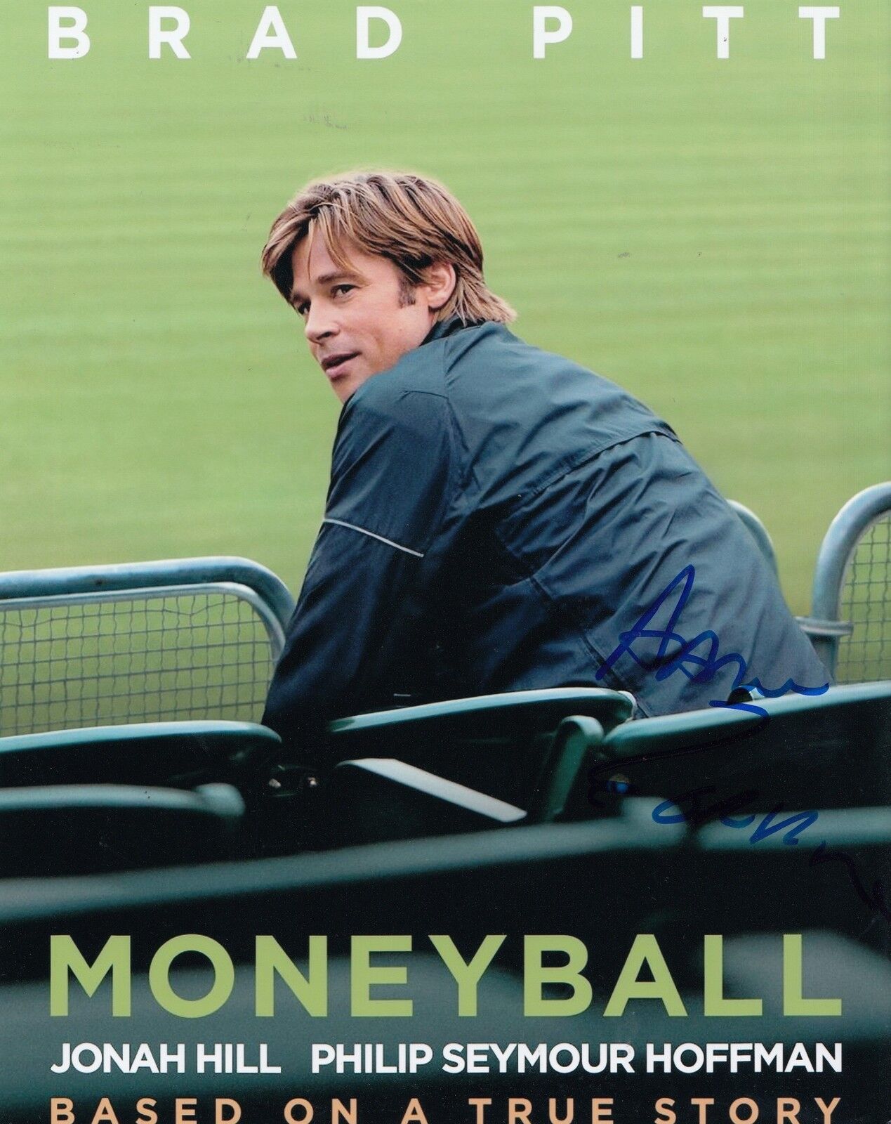 AARON SORKIN signed *MONEYBALL* MOVIE POSTER 8X10 Photo Poster painting W/COA (WRITER)