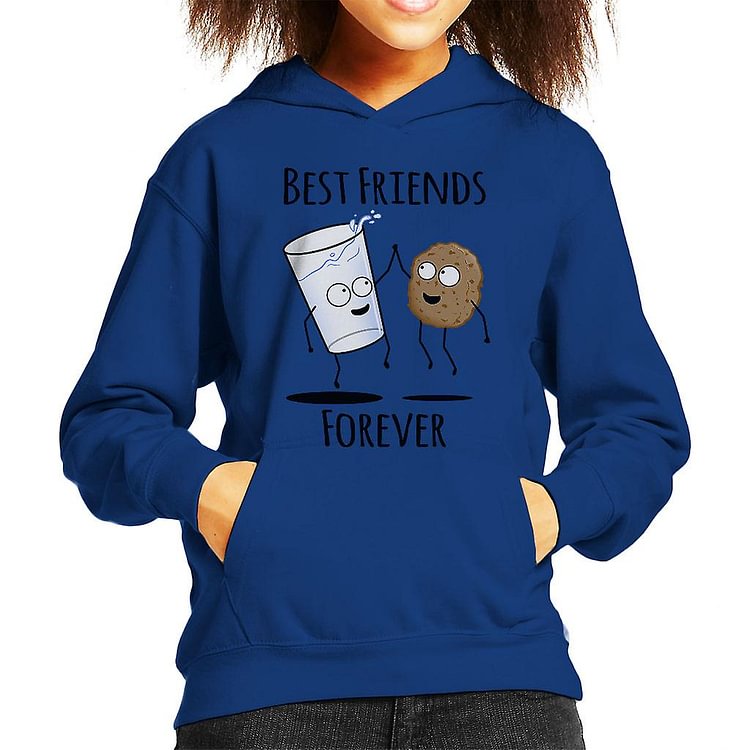 Cookie And Milk Best Friends Forever Kid's Hooded Sweatshirt
