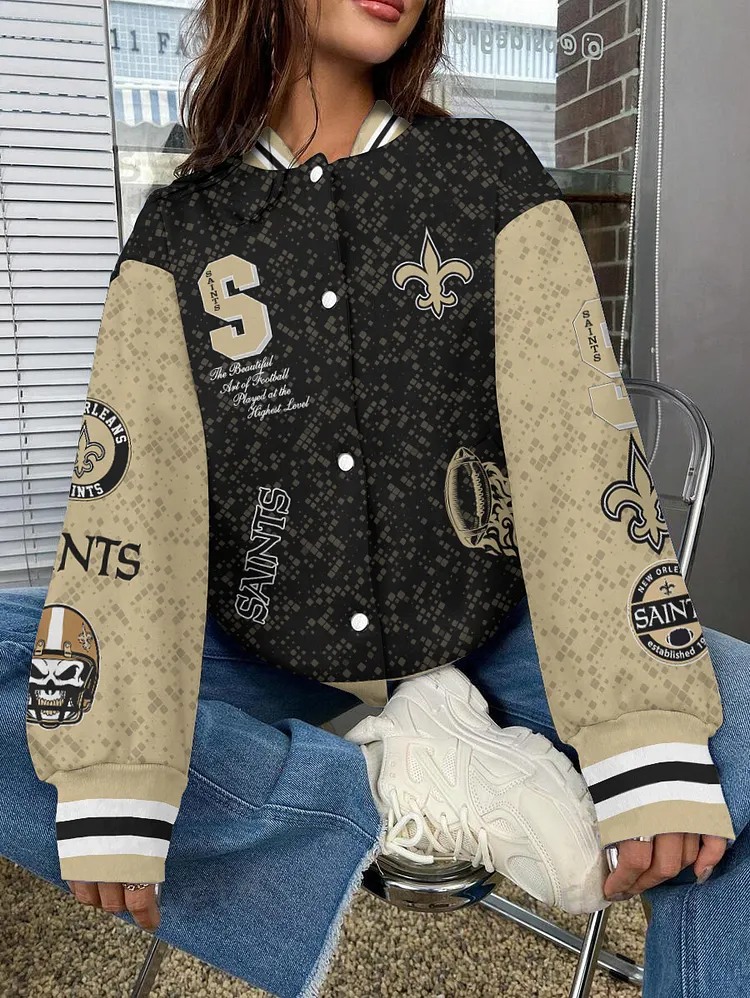 New Orleans Saints  National Football League 2024 Make Your Mark Unisex Varsity Jacket