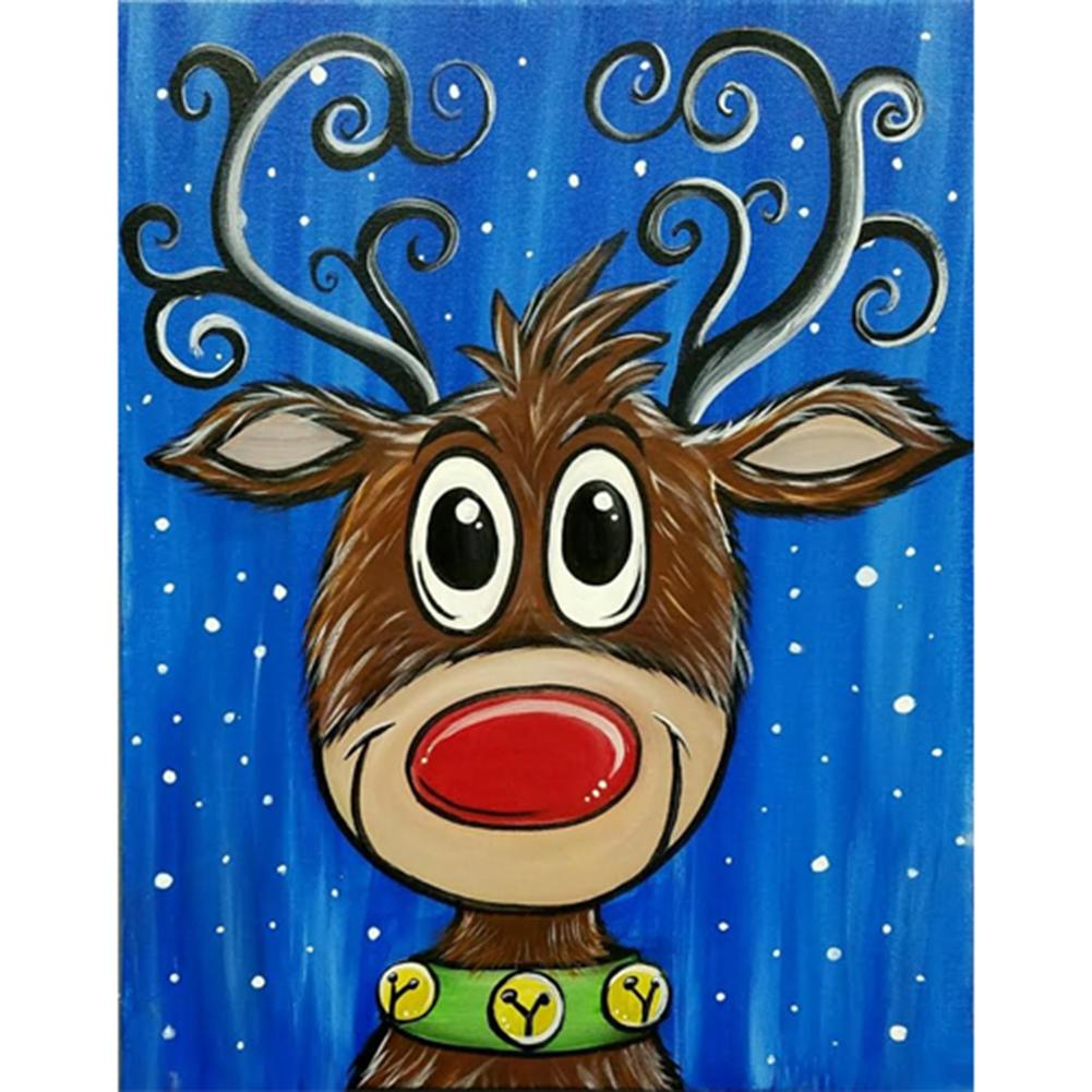 

30x40cm Round Drill Diamond Painting-Christmas Sheep, 501 Original